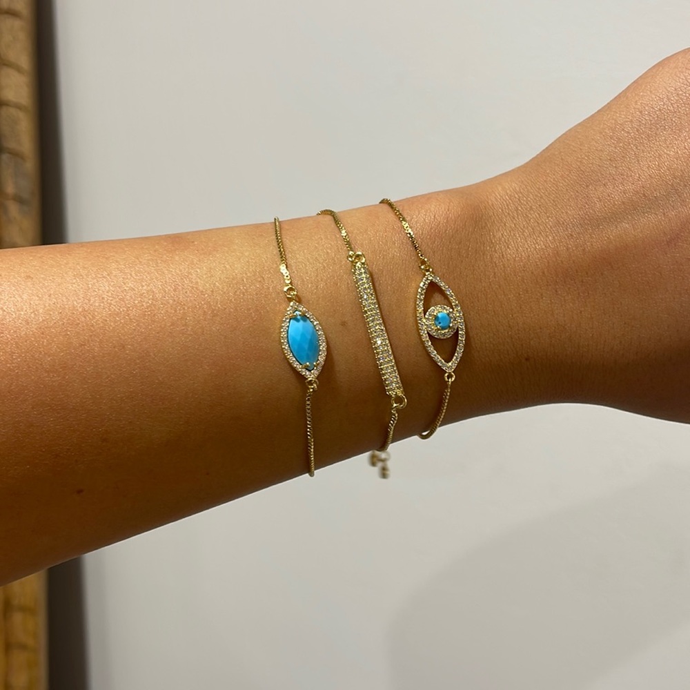 Gold plated set adjustable bracelets